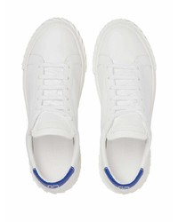 weiße und blaue Leder niedrige Sneakers von Giuseppe Zanotti