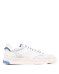 weiße und blaue Leder niedrige Sneakers von Ghoud