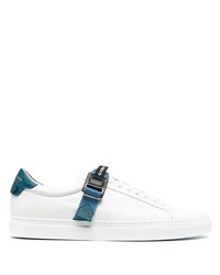 weiße und blaue Leder niedrige Sneakers von Givenchy