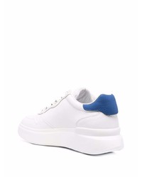 weiße und blaue Leder niedrige Sneakers von Hogan