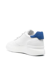 weiße und blaue Leder niedrige Sneakers von Hogan