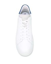 weiße und blaue Leder niedrige Sneakers von Hogan