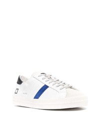 weiße und blaue Leder niedrige Sneakers von D.A.T.E