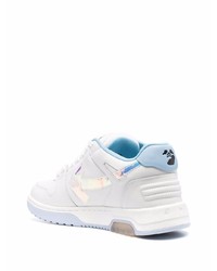 weiße und blaue Leder niedrige Sneakers von Off-White