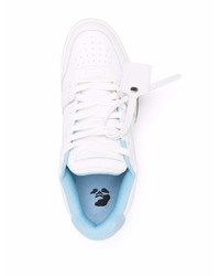 weiße und blaue Leder niedrige Sneakers von Off-White