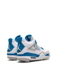 weiße und blaue Leder niedrige Sneakers von Jordan