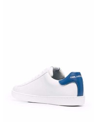 weiße und blaue Leder niedrige Sneakers von Karl Lagerfeld