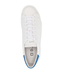 weiße und blaue Leder niedrige Sneakers von D.A.T.E