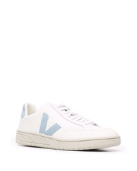 weiße und blaue Leder niedrige Sneakers von Veja