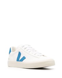 weiße und blaue Leder niedrige Sneakers von Veja