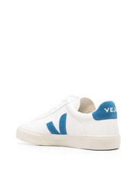 weiße und blaue Leder niedrige Sneakers von Veja