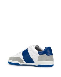 weiße und blaue Leder niedrige Sneakers von Sandro Paris