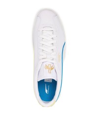 weiße und blaue Leder niedrige Sneakers von Puma