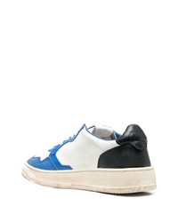 weiße und blaue Leder niedrige Sneakers von AUTRY