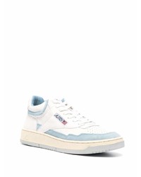 weiße und blaue Leder niedrige Sneakers von AUTRY