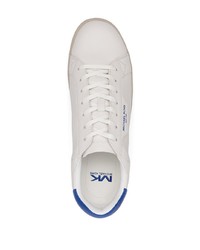 weiße und blaue Leder niedrige Sneakers von Michael Kors