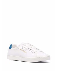 weiße und blaue Leder niedrige Sneakers von Palm Angels