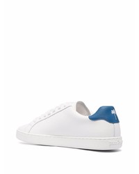 weiße und blaue Leder niedrige Sneakers von Palm Angels