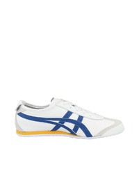 weiße und blaue Leder niedrige Sneakers von Onitsuka Tiger