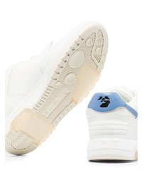 weiße und blaue Leder niedrige Sneakers von Off-White