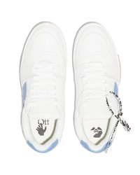 weiße und blaue Leder niedrige Sneakers von Off-White