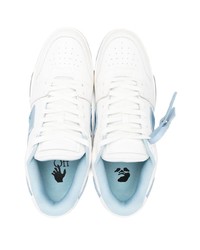 weiße und blaue Leder niedrige Sneakers von Off-White