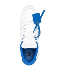 weiße und blaue Leder niedrige Sneakers von Off-White