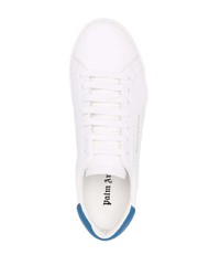 weiße und blaue Leder niedrige Sneakers von Palm Angels