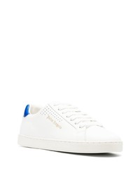 weiße und blaue Leder niedrige Sneakers von Palm Angels