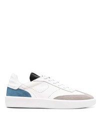weiße und blaue Leder niedrige Sneakers von Pantofola D'oro