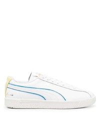 weiße und blaue Leder niedrige Sneakers von Puma