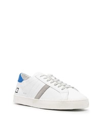 weiße und blaue Leder niedrige Sneakers von D.A.T.E