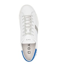 weiße und blaue Leder niedrige Sneakers von D.A.T.E