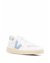 weiße und blaue Leder niedrige Sneakers von Veja