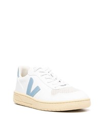 weiße und blaue Leder niedrige Sneakers von Veja