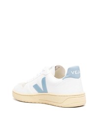 weiße und blaue Leder niedrige Sneakers von Veja