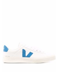 weiße und blaue Leder niedrige Sneakers von Veja