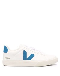 weiße und blaue Leder niedrige Sneakers von Veja