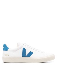 weiße und blaue Leder niedrige Sneakers von Veja