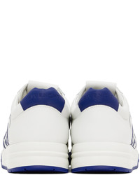 weiße und blaue Leder niedrige Sneakers von Givenchy