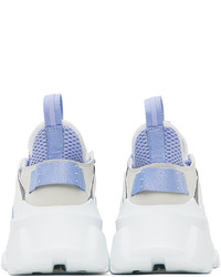 weiße und blaue Leder niedrige Sneakers von McQ
