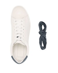 weiße und blaue Leder niedrige Sneakers von Bally