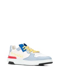 weiße und blaue Leder niedrige Sneakers von Givenchy