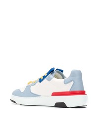 weiße und blaue Leder niedrige Sneakers von Givenchy