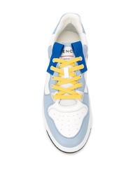 weiße und blaue Leder niedrige Sneakers von Givenchy