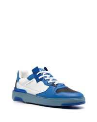 weiße und blaue Leder niedrige Sneakers von Givenchy