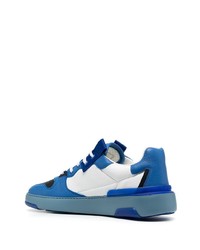 weiße und blaue Leder niedrige Sneakers von Givenchy