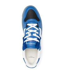 weiße und blaue Leder niedrige Sneakers von Givenchy