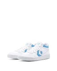 weiße und blaue Leder niedrige Sneakers von Jordan