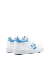 weiße und blaue Leder niedrige Sneakers von Jordan